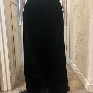 TanJay Black Velvet Maxi Skirt